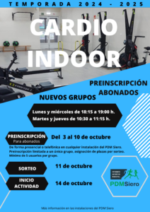 Nuevos grupos de CARDIO INDOOR